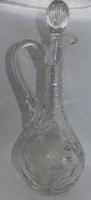 Auktion 345 / Los 10026 <br>gr.  Kristallkaraffe, beschliffen, H-34 cm