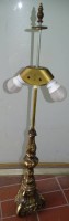 Auktion 345 / Los 16031 <br>gr. massive Messing Tischlampe, H-ca. 100 cm
