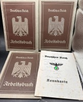 Auktion 345 / Los 7005 <br>3x  Arbeitsbücher, 1 Kennkarte, III.Reich