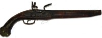 Auktion 345 / Los 16036 <br> Steinschlloss-Pistole, wohl Deko. L-44 cm