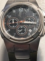 Auktion 371<br>schwerer Quartz Chronometer "TCM" Nr. 250750, Stahlband, gut erhalten, Werk l&auml;uft