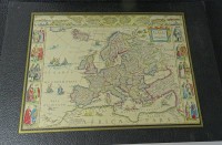 Auktion 345 / Los 3006 <br>gr. Mappe mit Nachdrucken der schönsten Landkarten und Städteansichten, nummerierte Auflage, gut erhalten und wohl komplett, mit Begleitbuch, 32x45 cm