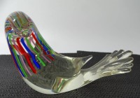 Auktion 345 / Los 10045 <br>gr. Glasvogel "Formia-Vetri di Murano", H-12 cm, L-20 cm