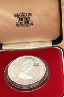 Auktion 345 / Los 6043 <br>25  Pence-Elizabeth II 6. February  1977, Tristan da Cunha, boxed in OVP, Silber-925-, 28.8 gr