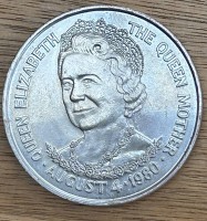 Auktion 345 / Los 6044 <br>25  Pence-Elizabeth II Queen Muther, 4. Aug. 1980, Tristan da Cunha, Silber-925-, 25,5 gr