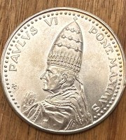 Auktion 345 / Los 6046 <br>Medaille Paulus VI, anno sancto 1975, versilbert