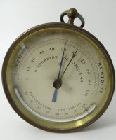 Auktion 345<br>Hygrometer in Metallgehäuse, D-11 cm
