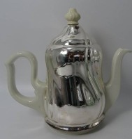 Auktion 346 / Los 8176 <br>Kaffeekanne mit versilberter Ummantelung, H-23 cm, sehr guter Zustand
