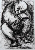 Los 5052 <br>unleserl. signierte Radierung, 76, 14x10 cm, BG  28x21 cm