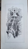 Auktion 351 / Los 5033 <br>unleserl. signierte Lithografie, Werftarbeiter, auf Karton, 40x22 cm