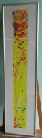 Auktion 346 / Los 5016 <br>Thomas Tx. Mutter, Laserdruck  1995, "Yellow I", ger/Glas, RG 114x29 cm