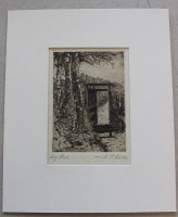 Auktion 362<br>M.P.Müller, Brücke, Radierung, ungerahmt in Passepartout, 25 x 20,5cm.
