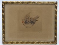 Auktion 346 / Los 5049 <br>Emy ROGGE (1866-1959), In erwartung, Farbradierung, ger./Glas, RG 18 x 23cm.