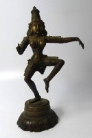 Auktion 346 / Los 15045 <br>schwere Bronze Tempeltänzerin, wohl Thailand, H-24 cm