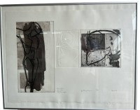 Auktion 346 / Los 5075 <br>Rainer HENZE (1952) "Für Tracy Chapman" 3 tg. Radierung, Nr. 9/25, ger/Glas, RG 57x74 cm