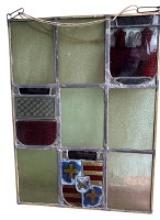 Auktion 346<br>Fensterbild, bleiverglast, 53x39 cm