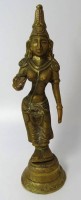 Auktion 346 / Los 15524 <br>massive Bronze Tempeldienerin, H-23 cm