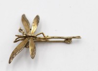 Auktion 347 / Los 1002 <br>Brosche, Libelle, 925er Silber vergoldet, 3gr., ca. 4 x 4cm.