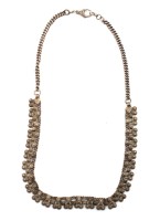 Auktion 347 / Los 1003 <br>Collier, Silber gepr., 27,5gr., L-42cm.