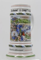 Auktion 347 / Los 7000 <br>Replik eines Reservistenkruges, Kaiser, Bodenlithophanie, ohne Deckel, H-21cm.
