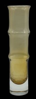 Auktion 347 / Los 10021 <br>Vase, gelb getönt mit klaren Stand, H-25 cm, D-5 cm