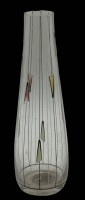 Auktion 347 / Los 10040 <br>Vase mit Streifen und bunten Dreiecken, wohl 50-er Jahre, H-25 cm