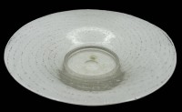 Auktion 351 / Los 10046 <br>gr. klare Schale "Loetz" mit Lufttropfen, H-6,5 cm, D-30 cm