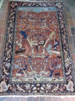 Auktion 351 / Los 13005 <br>Perser-Brücke mit Tierdarstellungen, 200x135 cm