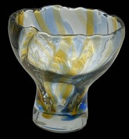 Auktion 351 / Los 10051 <br>Murano Schale auf Stand, H-15 cm, D-15 cm