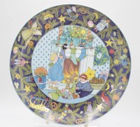 Auktion 347 / Los 9044 <br>Weihnachtsplatte, Villeroy &amp; Boch, Weihnachten in Europa, D-27,5cm.