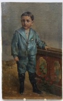 Auktion 347 / Los 4013 <br>H.Dupont o,ä., Kabenportrait, Öl/Leinwand doubliert, ungerahmt, 36,5 x 23cm.