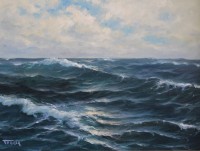 Auktion 347 / Los 4029 <br>Ernst TROCH (1925-1996), Seestück, Öl/Leinwand, gerahmt, RG 41,5 x 53cm.