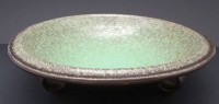 Auktion 348 / Los 9021 <br>Art Deko Schale auf drei Füsschen, H-6 cm, D-26 cm