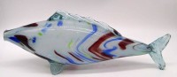 Auktion 348 / Los 10018 <br>grosser Murano-Fisch, L-40 cm, H-14 cm