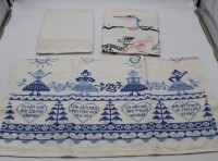 Auktion 348 / Los 13035 <br>3x div. Überhandtücher, 2x bestickt