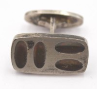 Auktion 348 / Los 1018 <br>einzelner Manschettenknopf, Georg Jensen, No.116, Sterling, 10,1gr., Kopf L-2cm