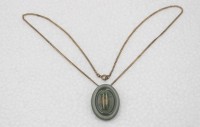 Auktion 348 / Los 1033 <br>925er Halskette mit Royal Copenhagen Anhänger, vergoldet, Kette ca. 4cm Anh. L-3cm.