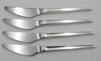 Auktion 348 / Los 11015 <br>4x Messer, Georg Jensen, Sterlinggriffe, Caravell, ca. L-22,4cm