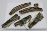 Auktion 358 / Los 12018 <br>Konvolut Schienen, Märklin, H0, u.a. 3 Weichen
