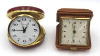 Auktion 348 / Los 2042 <br>2x div. Reisewecker, Europa (läuft) u. Blessing (defekt),  ca. D-6,5cm