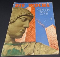 Auktion 348 / Los 3005 <br>Illustrierte "Die Woche" Olympia 1936, leichte Läsuren