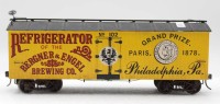 Auktion 358 / Los 12034 <br>gr. Güterwaggon mit Werbung, Spur 1, Kunststoff