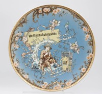 Auktion 351 / Los 9013 <br>Villeroy &amp; Boch Mettlach, Teller, Papageno, D-25,5cm.