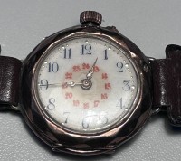 Auktion 348 / Los 2047 <br>kl. alte Damen-Taschenuhr, umgebaut als DAU, um 1920, Doublegehäuse, Werk läuft