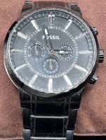 Los 2056 <br>gr. Quartz HAU "Fossil" mit orig. Keramik? Band, FS4778, guter Zustand, D-5 cm
