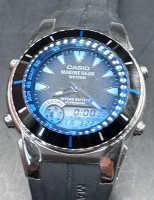 Los 2061 <br>HAU "Casio Marine Gear" 10 Years Battery, illuminated, Katschukband, neuwertig, Werk l&auml;uft