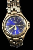 Auktion 368<br>Quartz HAU "Fossil" Blue, 50 mts., Stahlband, Tragespuren