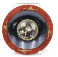 Auktion 348 / Los 5008 <br>kl. Druck in rundem Rahmen, älter, Rahmen D-12,5cm, MG 5cm