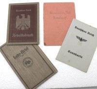 Auktion 348 / Los 7042 <br>Dokumentennachlass, u.a, Dienstbuch Organisation Todt, Arbeitsbuch, Kennkarte, sowie Fotoalbum mit überwiegend Privataufnahmen.