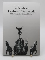 Auktion 371<br>Sammelsatz von 12 kl. M&uuml;nzen, 30 Jahre Mauerfall in Deutschland, 1/500 Unze, 2019, Tschad 3000 Francs CFA